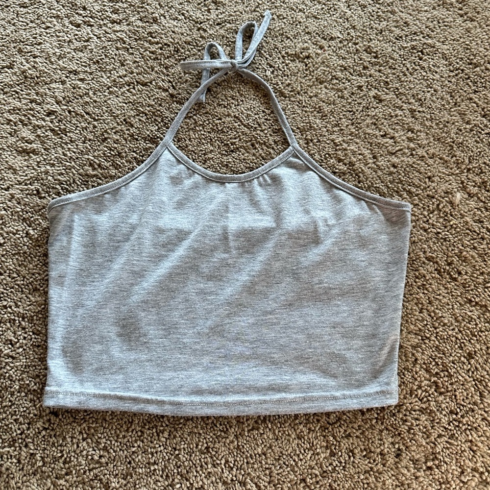 Grey halter top